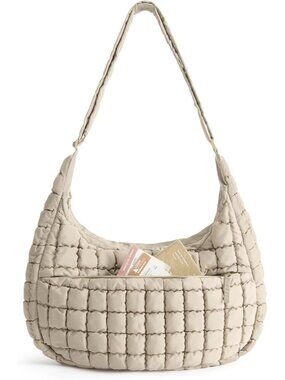 Quilted Crossbody Bags for Women, Travel Purses Hobo Shoulder Bag | Fits 12.9" i